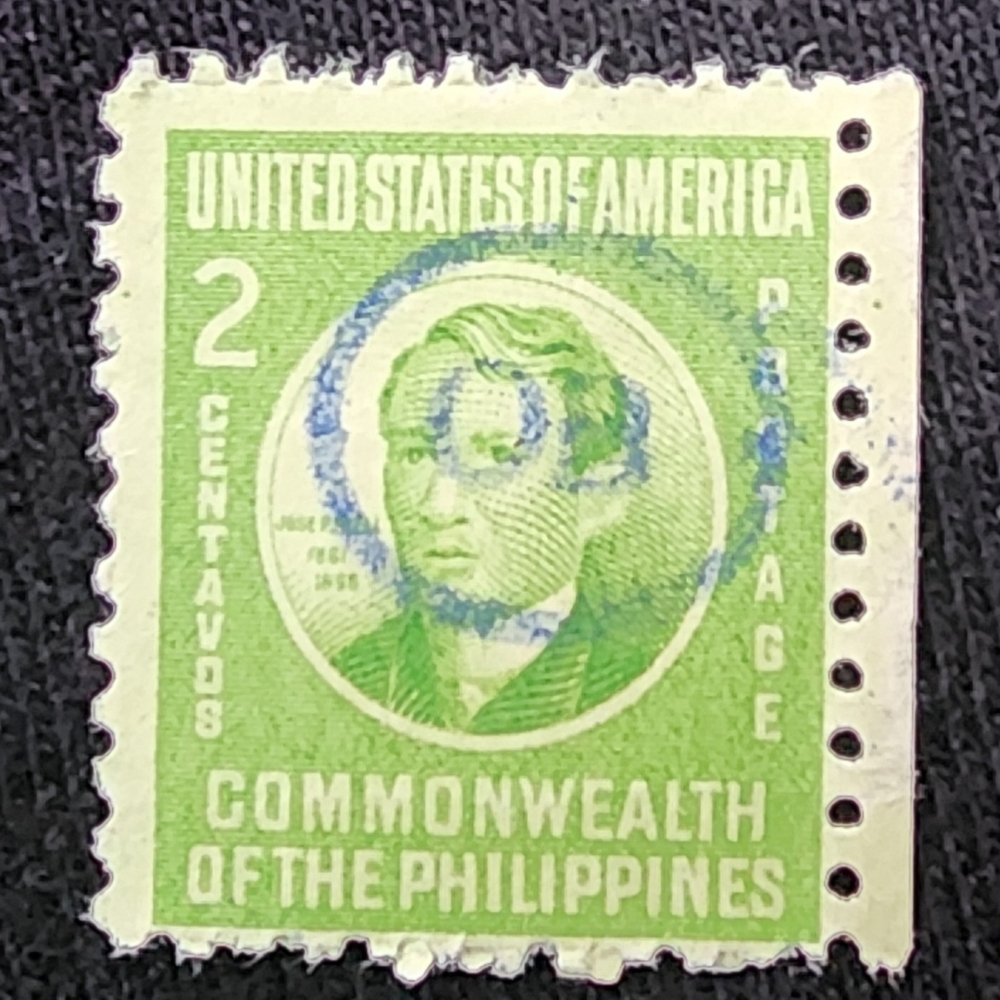 Philippines Commonwealth of the Philippines Stamp Hand Stamped O.B.